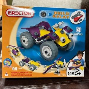 NEW Erector Build & Play:‎ 4-in-1 Flexible Building Toy for Kids. Fast Shipping.